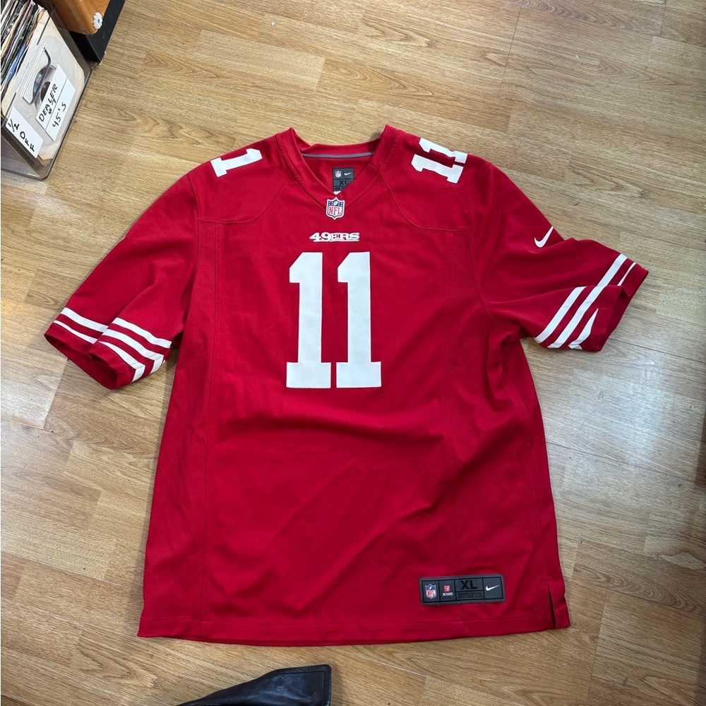 Nike 49ers Red and White Men's Jersey